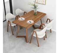 Juego de mesa de comedor rectangular y 4 sillas, muebles modernos de recepción de oficina para bar, balcón, biblioteca, diseño que ahorra espacio, ideal para comedor y negociación