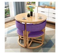 Juego de mesa de comedor redonda compacta, diseño que ahorra espacio para oficinas, conferencias y salones de belleza