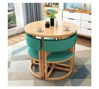 Juego de mesa de comedor redonda compacta, diseño que ahorra espacio para oficinas, conferencias y salones de belleza