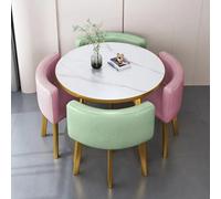 Juego de mesa de comedor redonda con 4 sillas, 5 piezas, barra de desayuno redonda, juego de comedor para comedor, mesa de 31.5 x 29.5 pulgadas con sillas, muebles modernos para el comedor del hogar