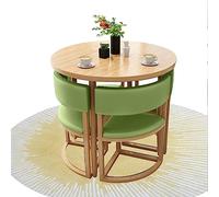 Juego de mesa de comedor redonda con 4 sillas de 80 cm, mesa de bar, balcón, mesa de bistró con respaldo, ideal para cafetería, oficina, recepción, biblioteca, muebles modernos para el hogar