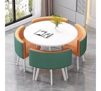 Juego de mesa de comedor redonda con sillas, muebles que ahorran espacio para comedor, sala de estar, sala de recepción y diseño más moderno para espacios pequeños de 55 pulgadas