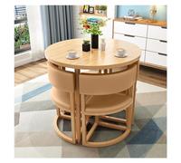 Juego de mesa de comedor redonda con sillas para recepción de oficina, cocina o balcón, comedor de desayuno que ahorra espacio para apartamento, estudio o sala de estar