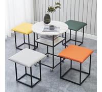 Juego de mesa de comedor redonda, diseño compacto de 5 piezas con escritorio de doble capa y ruedas, muebles de comedor modernos para cocina, salón y sala de estar