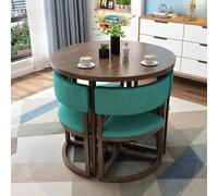 Juego de mesa de comedor redonda para 4 personas, mesa compacta de 31 pulgadas con 4 sillas, mesa auxiliar multifuncional para comedor, sala de estar, oficina pequeña