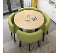 Juego de mesa de comedor redonda para cocina y comedor, 80 x 74,9 cm, mueble de barra de desayuno, mesa de conferencias redonda pequeña con sillas, diseño elegante y que ahorra espacio