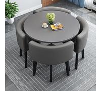 Juego de mesa de comedor redondo mesa de recepción simple de 80 cm con sillas mesa de café y sillas para sala de conferencias de hotel balcón cafetería diseño moderno y elegante