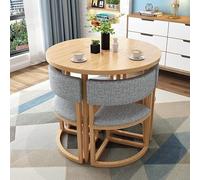 Juego de mesa de comedor y silla, pequeña mesa redonda plegable para negociación de negocios, recepción, oficina, hotel, picnic, muebles de jardín, oficina en casa