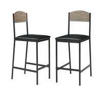 Juego De Mesa De Comedor y Sillas Compacto De 3 Piezas Para 2 Personas: Mesa De Bar Alta Con Reposapiés, Sillas Tapizadas De PU, Estante De Almacenamiento, Portavasos y Botellero. Muebles Para Cocinas