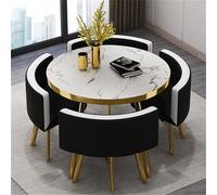 Juego de mesa de comedor y sillas de desayuno, mesa de cocina moderna para cena, mesa redonda y silla, mesa de conferencias redonda para el hogar, jardín, restaurante