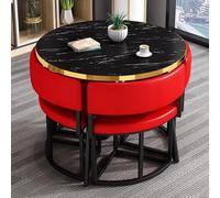 Juego de mesa de comedor y sillas para cocina, oficina y sala de estar, diseño moderno y simple