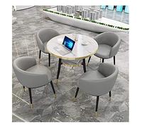 Juego de mesa de conferencia, mesa redonda moderna y sillas de reunión de oficina, solución elegante para recepción, sala de negocios, hotel, biblioteca