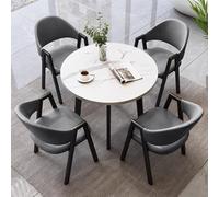 Juego de mesa de conferencia para oficina, sala de recepción y sala de estar - Moderna mesa de comedor con sillas para negociaciones - Mesa de café pequeña, colección de muebles