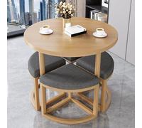 Juego de mesa de conferencias pequeña, juego de mesa de sala de conferencias para espacios pequeños, mesa de recepción y mesa de negociación de negocios con sillas, ideal para decoración de salón