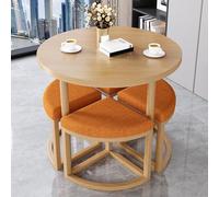 Juego de mesa de conferencias pequeña, juego de mesa de sala de conferencias para espacios pequeños, mesa de recepción y mesa de negociación de negocios con sillas, ideal para decoración de salón