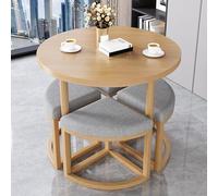 Juego de mesa de conferencias pequeña, juego de mesa de sala de conferencias para espacios pequeños, mesa de recepción y mesa de negociación de negocios con sillas, ideal para decoración de salón