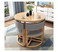 Juego de mesa de conferencias pequeña para sala de reuniones de oficina, mesa de comedor redonda y silla, ideal para el balcón del hogar y áreas de ocio, perfecto para negociaciones (tamaño L)
