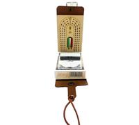 Juego de mesa de cribbage plegable - Piel sintética 10x7x3cm | Ligero clásico tablero de cribbage con tarjetas de y clavijas | Juego de viaje portátil para niños y adultos Home Party Annd Outdoor