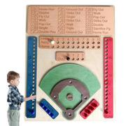 Juego de mesa de cubo de béisbol: construcción de madera maciza, juego basado en estrategia, diseño de tablero hecho a mano, emocionante actividad de mesa con interacción grupal cooperativa | Perfecto
