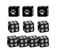 Juego de mesa de dados | Linda actividad grupal, dados con patrón de huellas de gato para juegos de mesa, para acampar, hogar, picnic, dormitorio, viajes, familia, amigos, adolescentes, adultos