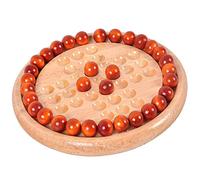 Juego de Mesa de desafío de Bolas de Madera, Solitario de canicas, Queso para divertirse, Rompecabezas, Juego de Fiesta de Navidad de Ocio, de Mesa de Solitario de Madera, Tablero de Solita