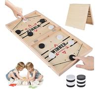 Juego de mesa de futbolín, juego de mesa superganador, juego de mesa 2 en 1, plegable, juego de hockey de madera, juego de mesa de hockey de madera, juego de maphilu, juego de disco rápido, juguete