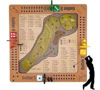 Juego de mesa de golf con dados, divertido y desafiante juego de dados de golf de madera, divertido juego de estrategia para fiestas y noches familiares, fines de semana y amantes del go-lf (1PC)