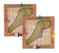 Juego de mesa de golf con dados, divertido y desafiante juego de dados de golf de madera, divertido juego de estrategia para fiestas y noches familiares, fines de semana y amantes del go-lf (2PCS)