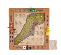 Juego de Mesa de Golf de Dados | Divertido y Juego de Mesa de Mini Golf de Madera | para 1 - 4 Jugadores, Adultos, Entretenimiento Familiar en Interiores