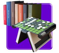 Juego de mesa de libro de jugadas, juego de ahorcado impreso en 3D, juegos de mesa de diseño de libros portátiles para fiestas familiares, juegos de viaje (Reversi)