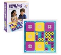 Juego de Mesa de Madera Tic TAC Toe, Ajedrez de Estrategia XO Noughts and Crosses, Juego para 2 Jugadores, Entretenimiento portátil para niños y Adultos, Regalos para Noches en Familia y Fiestas