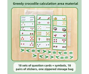 Juego de mesa de matemáticas Qixi Hambriento, 1 juego, de entrenamiento con reconocimiento de números y práctica de /, educativo para oficina, actividad de desarrollo