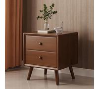 Juego de mesa de noche del extremo lateral, mesita de noche para dormitorio con 2 cajones de madera, muebles de riel silenciosos de soporte nocturno, para gabinete lateral espacial pequeño (color: