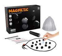 Juego de Mesa de Piedra Magnética: Juego de Mesa Imanes y Cuerda, Tablero Portátil con 20 Piedras Magnéticas Resistentes, Juego Educativo de Estrategia para Viajar, Niños y Adultos