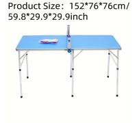 Juego de mesa de ping-pong compacto y plegable para interiores y exteriores, mesa de entrenamiento de mesa de ping-pong para hogar con raquetas