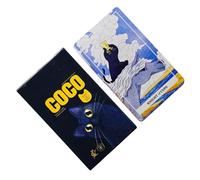 Juego de mesa de tarot, tarjeta de tarot de gato, juego con símbolos claros, paquete compacto con manual de instrucciones, herramienta espiritual, tarjeta de 3,54 x 2,36 pulgadas, juego para casa