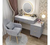 Juego de mesa de tocador con amplio almacenamiento, moderno tocador de maquillaje para dormitorio, diseño elegante, perfecto para uso personal o regalo