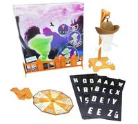 Juego de mesa de trabajo magnético para Hangman, juego interactivo para familias, viajes Word Guessing Games, Fun Party Spelling Challenge for Kids & Adults, Guess The Word Before Hank Falls (1 set)