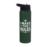 Juego de mesa divertido I Make The Rules Stainless Steel Insulated Water Bottle