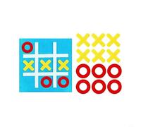 Juego de mesa estratégico de fieltro para tic para juegos de 9 campos TAC Toe, entrenamiento mental para niños y adultos, juego de mesa ideal para cumpleaños, camping y trabajo en equipo, juego de 10