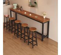 Juego de mesa estrecha y larga y alta con sillas, taburetes de cocina que ahorran espacio, para espacios pequeños, cafetería, comedor