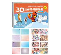 Juego de Mesa Familiar | geométricos de Papel Juguete de construcción | Kit de Arte y Manualidades para collages - para Niños, Niñas y Adultos en Guardería, Escuela, y Regalos