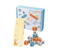 Juego de Mesa Familiar - Juego de Juguetes de Aprendizaje del Alfabeto | de Palabras y ortografía en inglés, Juegos preescolares, Juguete Educativo Interactivo de Madera para niños, a