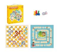 Juego de Mesa Juego de Mesa 2 en 1 con Tablero de ajedrez de Doble Cara Que desarrolla el Pensamiento lógico for Juegos de Fiesta Familiares. Caja de Almacenamiento de Madera ABS Duradera. ajedrez(D)