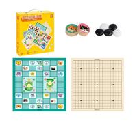Juego de Mesa Juego de Mesa 2 en 1 con Tablero de ajedrez de Doble Cara Que desarrolla el Pensamiento lógico for Juegos de Fiesta Familiares. Caja de Almacenamiento de Madera ABS Duradera. ajedrez(J)