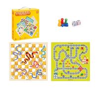 Juego de Mesa Juego de Mesa 2 en 1 con Tablero de ajedrez de Doble Cara Que desarrolla el Pensamiento lógico for Juegos de Fiesta Familiares ajedrez(Color A)