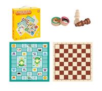 Juego de Mesa Juego de Mesa 2 en 1 con Tablero de ajedrez de Doble Cara Que desarrolla el Pensamiento lógico for Juegos de Fiesta Familiares. Caja de Almacenamiento de Madera ABS Duradera. ajedrez(I)