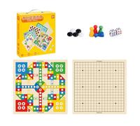 Juego de Mesa Juego de Mesa 2 en 1 con Tablero de ajedrez de Doble Cara Que desarrolla el Pensamiento lógico for Juegos de Fiesta Familiares. Caja de Almacenamiento de Madera ABS Duradera. ajedrez(E)