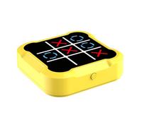 Juego de Mesa Máquina de Juegos educativos portátil 4 en 1 for la educación y el Desarrollo de la Memoria. Juego de Tres en Raya portátil for Viajes, hogar y Escuela. ajedrez(Geel)