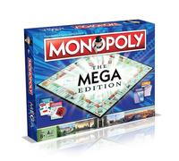 Juego de mesa Mega Monopoly Winning Moves: una mejora del cl sico tablero de juego con 12 espacios adicionales, incluidos Downing Street, Saville Row